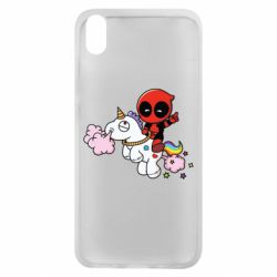 Чохол для Xiaomi Redmi 7A Deadpool on the unicorn - PrintSalon
