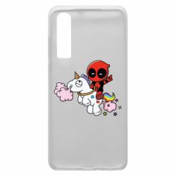 Чохол для Huawei P30 Deadpool on the unicorn - PrintSalon