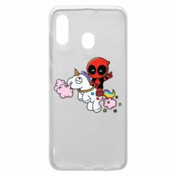 Чохол для Samsung A30 Deadpool on the unicorn - PrintSalon