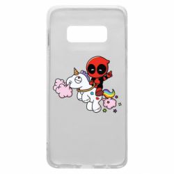 Чохол для Samsung S10e Deadpool on the unicorn - PrintSalon
