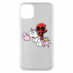 Чохол для iPhone 11 Pro Deadpool on the unicorn - PrintSalon