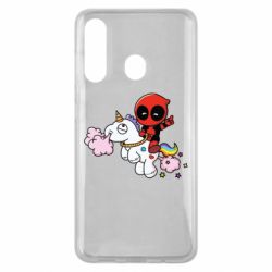 Чохол для Samsung M40 Deadpool on the unicorn - PrintSalon