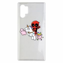 Чохол для Samsung Note 10 Plus Deadpool on the unicorn - PrintSalon