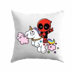 Подушка Deadpool on the unicorn - PrintSalon
