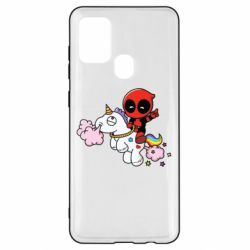 Чохол для Samsung A21s Deadpool on the unicorn