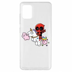 Чохол для Samsung A51 Deadpool on the unicorn - PrintSalon