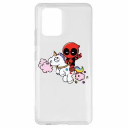 Чохол для Samsung S10 Lite Deadpool on the unicorn - PrintSalon