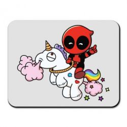 Килимок для миші Deadpool on the unicorn - PrintSalon