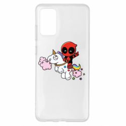 Чохол для Samsung S20+ Deadpool on the unicorn - PrintSalon