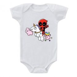 Дитячий бодік Deadpool on the unicorn - PrintSalon