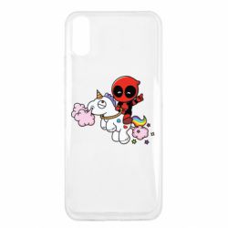 Чохол для Xiaomi Redmi 9a Deadpool on the unicorn - PrintSalon