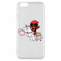 Чохол для iPhone 6/6S Deadpool on the unicorn - PrintSalon