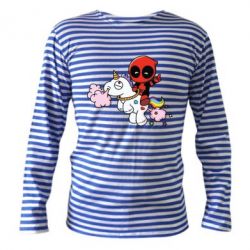 Тільник з довгим рукавом Deadpool on the unicorn - PrintSalon
