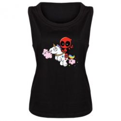 Майка жіноча Deadpool on the unicorn - PrintSalon