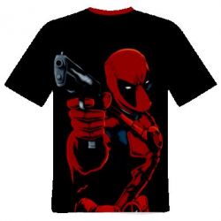 Мужская футболка 3D Deadpool shoots - PrintSalon