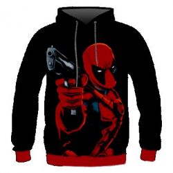 Мужское 3D худи Deadpool shoots - PrintSalon