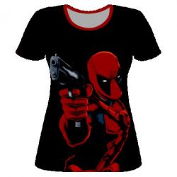 Женская футболка 3D Deadpool shoots - PrintSalon