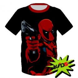 Детская 3D футболка Deadpool shoots - PrintSalon