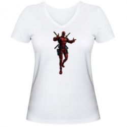 Жіноча футболка з V-подібним вирізом Deadpool - PrintSalon
