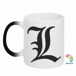 Чашка-хамелеон Death Note minimal logo - PrintSalon