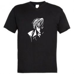 Мужская футболка  с V-образным вырезом Death Note Тетрадь Смерти - PrintSalon