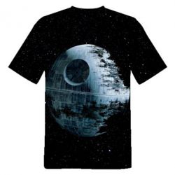 Мужская футболка 3D Death Star-PrintSalon Мужская футболка 3D Death Star