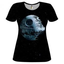 Женская футболка 3D Death Star-PrintSalon Женская футболка 3D Death Star