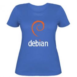 Женская футболка Debian - PrintSalon