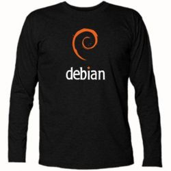 Футболка с длинным рукавом Debian - PrintSalon