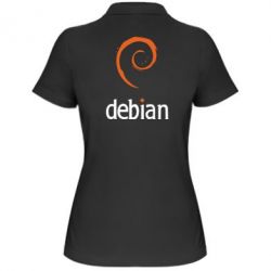 Женское поло Debian - PrintSalon