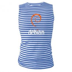 Майка-тельняшка Debian - PrintSalon