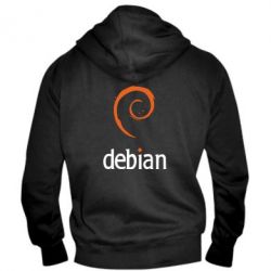 Мужское худи на молнии Debian - PrintSalon