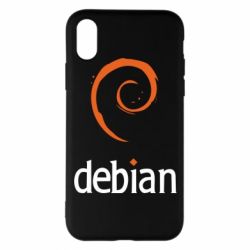 Чехол для iPhone X/Xs Debian - PrintSalon