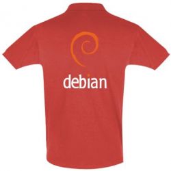 Мужское поло Debian - PrintSalon