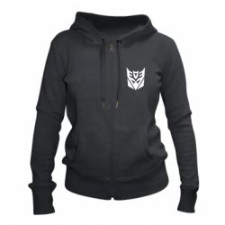 Жіноче худі на блискавці Decepticons logo - PrintSalon
