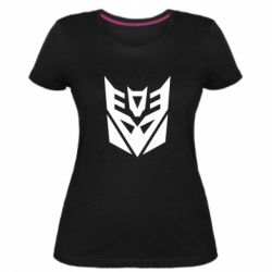 Жіноча преміум футболка Decepticons logo - PrintSalon