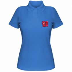 Женское поло Дэдпул и Человек паук - PrintSalon