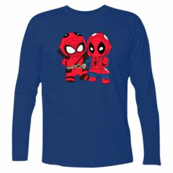 Футболка с длинным рукавом Дэдпул и Человек паук - PrintSalon