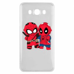 Чехол для Samsung J7 2016 Дэдпул и Человек паук - PrintSalon