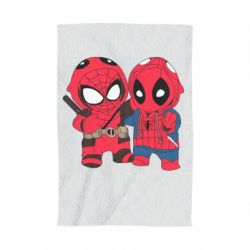 Полотенце с принтом Дэдпул и Человек паук - PrintSalon