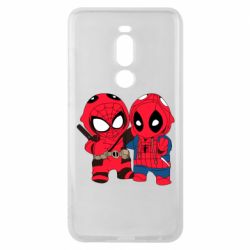 Чехол для Meizu Note 8 Дэдпул и Человек паук - PrintSalon