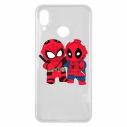 Чехол для Huawei P Smart Plus 2018 Дэдпул и Человек паук - PrintSalon