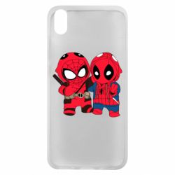Чехол для Xiaomi Redmi 7A Дэдпул и Человек паук - PrintSalon