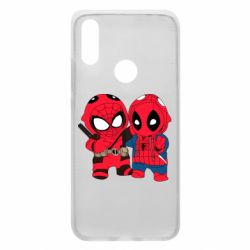 Чехол для Xiaomi Redmi 7 Дэдпул и Человек паук - PrintSalon