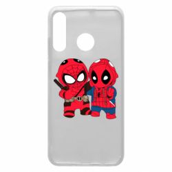 Чехол для Huawei P30 Lite Дэдпул и Человек паук - PrintSalon