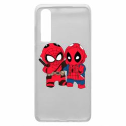 Чехол для Huawei P30 Дэдпул и Человек паук - PrintSalon