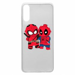Чехол для Samsung A70 Дэдпул и Человек паук - PrintSalon