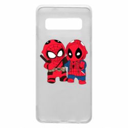 Чехол для Samsung S10 Дэдпул и Человек паук - PrintSalon