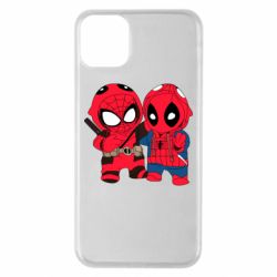 Чехол для iPhone 11 Pro Max Дэдпул и Человек паук - PrintSalon