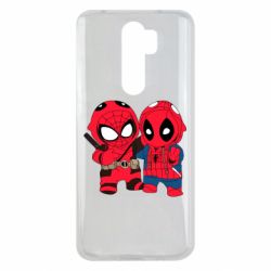 Чехол для Xiaomi Redmi Note 8 Pro Дэдпул и Человек паук - PrintSalon